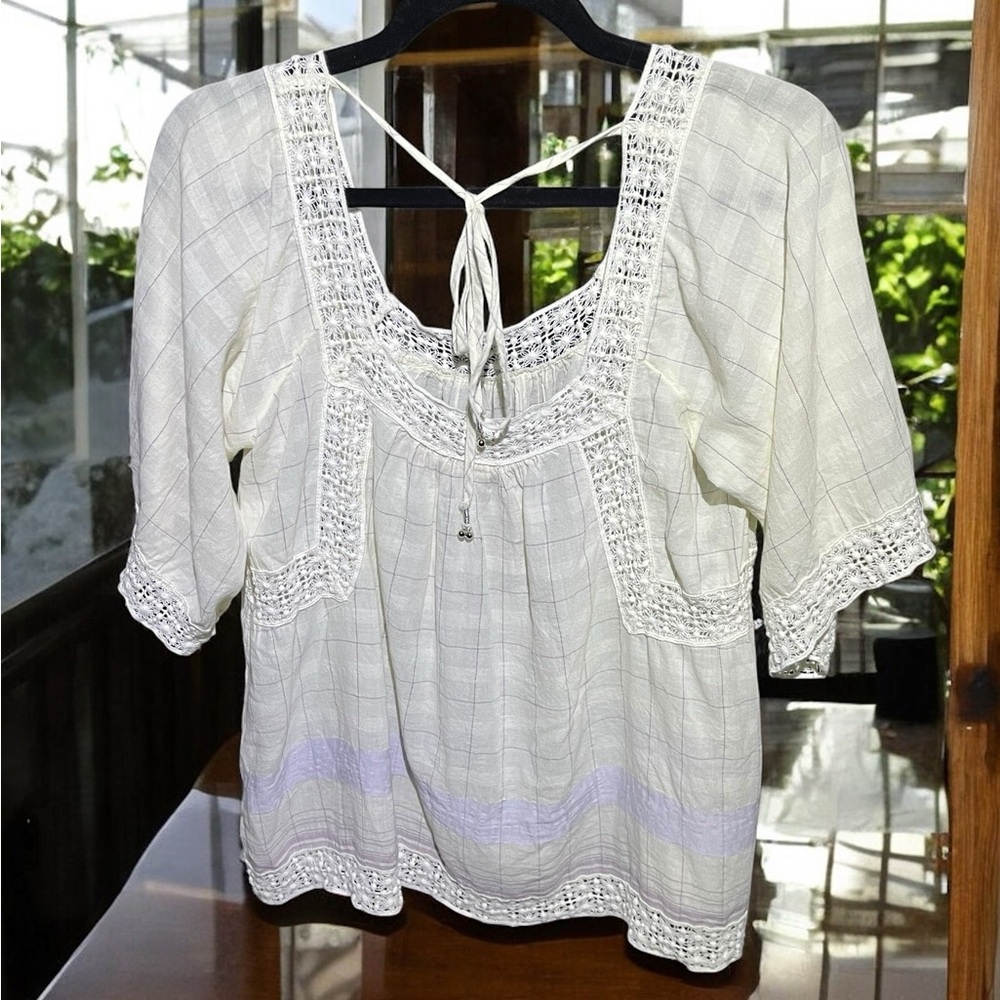 Anthropologie Holding Horses Cotton Blouse Size 4